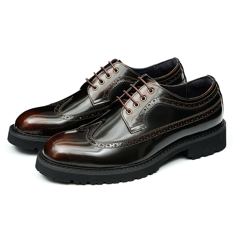 Ανδρικά Επίσημα Παπούτσια Πολυτέλεια Oxford Brogue Φόρεμα - Καφές