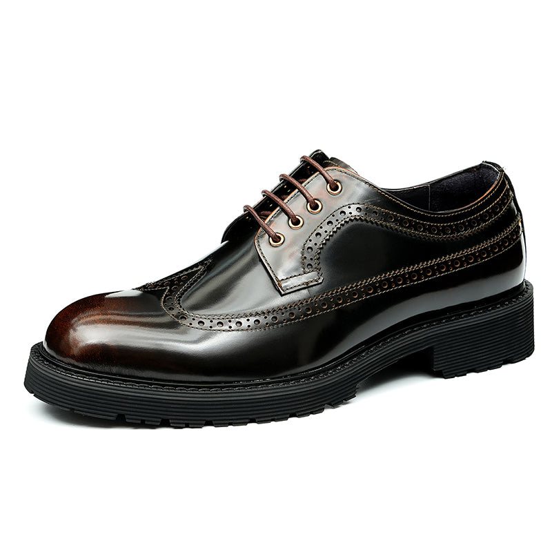 Ανδρικά Επίσημα Παπούτσια Πολυτέλεια Oxford Brogue Φόρεμα - Καφές