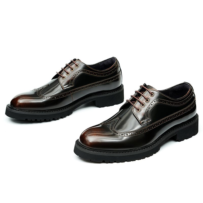 Ανδρικά Επίσημα Παπούτσια Πολυτέλεια Oxford Brogue Φόρεμα - Καφές