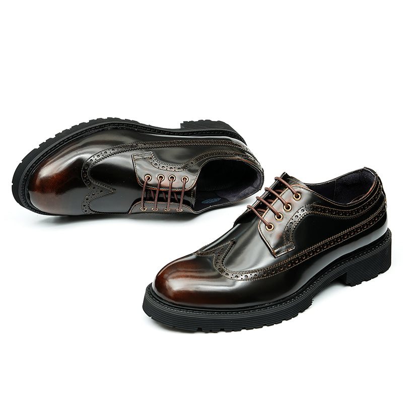 Ανδρικά Επίσημα Παπούτσια Πολυτέλεια Oxford Brogue Φόρεμα - Καφές