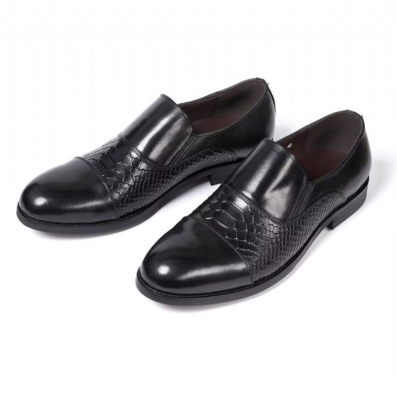 Ανδρικά Επίσημα Παπούτσια Πονηρεύω Slip-on Leather Elegance - Μαύρο 