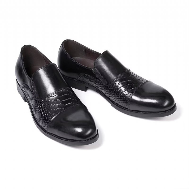 Ανδρικά Επίσημα Παπούτσια Πονηρεύω Slip-on Leather Elegance - Μαύρο 