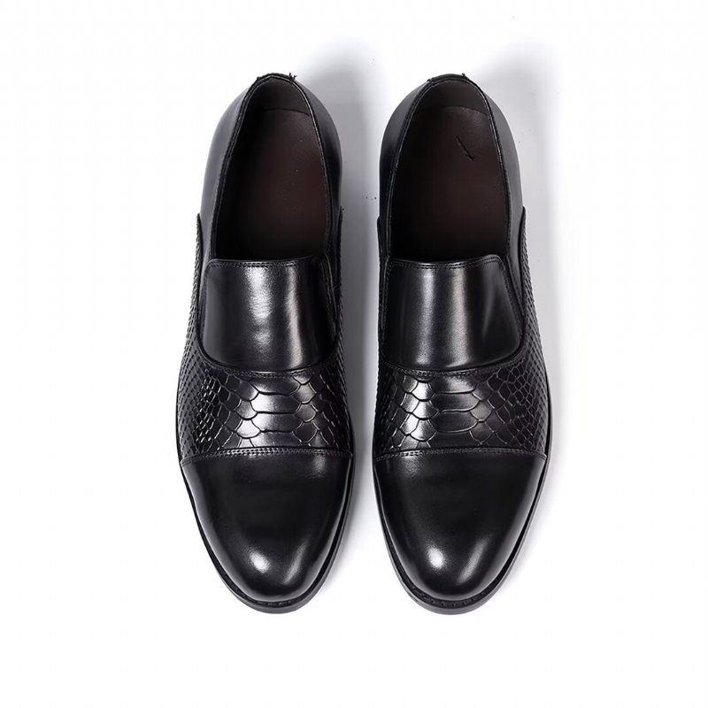 Ανδρικά Επίσημα Παπούτσια Πονηρεύω Slip-on Leather Elegance - Μαύρο 