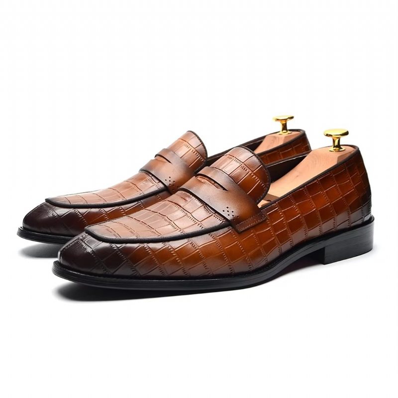 Ανδρικά Επίσημα Παπούτσια Σύγχρονα Slip-on Elegance Φόρεμα - Καφέ