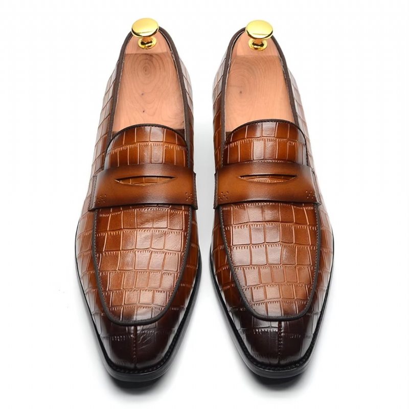 Ανδρικά Επίσημα Παπούτσια Σύγχρονα Slip-on Elegance Φόρεμα - Καφέ