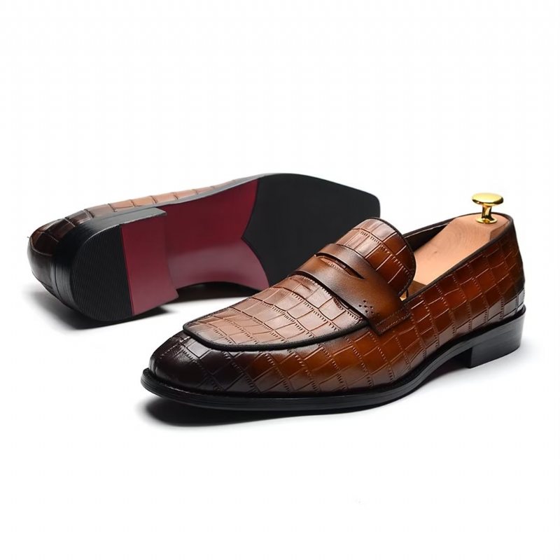 Ανδρικά Επίσημα Παπούτσια Σύγχρονα Slip-on Elegance Φόρεμα - Καφέ