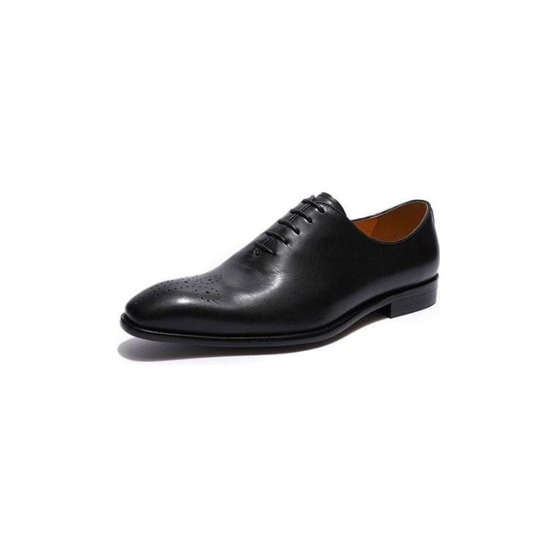 Ανδρικά Επίσημα Παπούτσια Φόρεμα Brogue Σε Στυλ Exotic Dot - Μαύρο