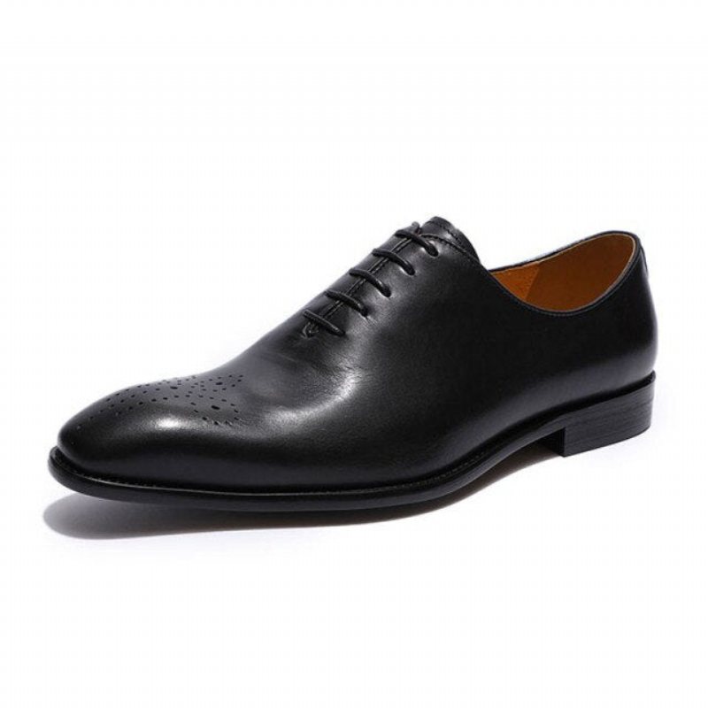 Ανδρικά Επίσημα Παπούτσια Φόρεμα Brogue Σε Στυλ Exotic Dot - Μαύρο