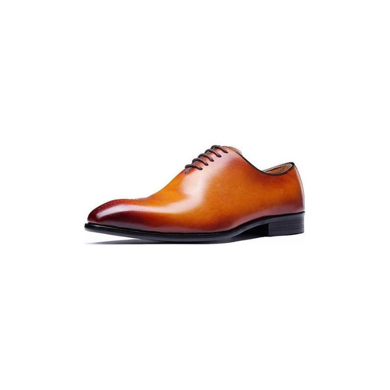 Ανδρικά Επίσημα Παπούτσια Φόρεμα Brogue Σε Στυλ Exotic Dot - Καφέ