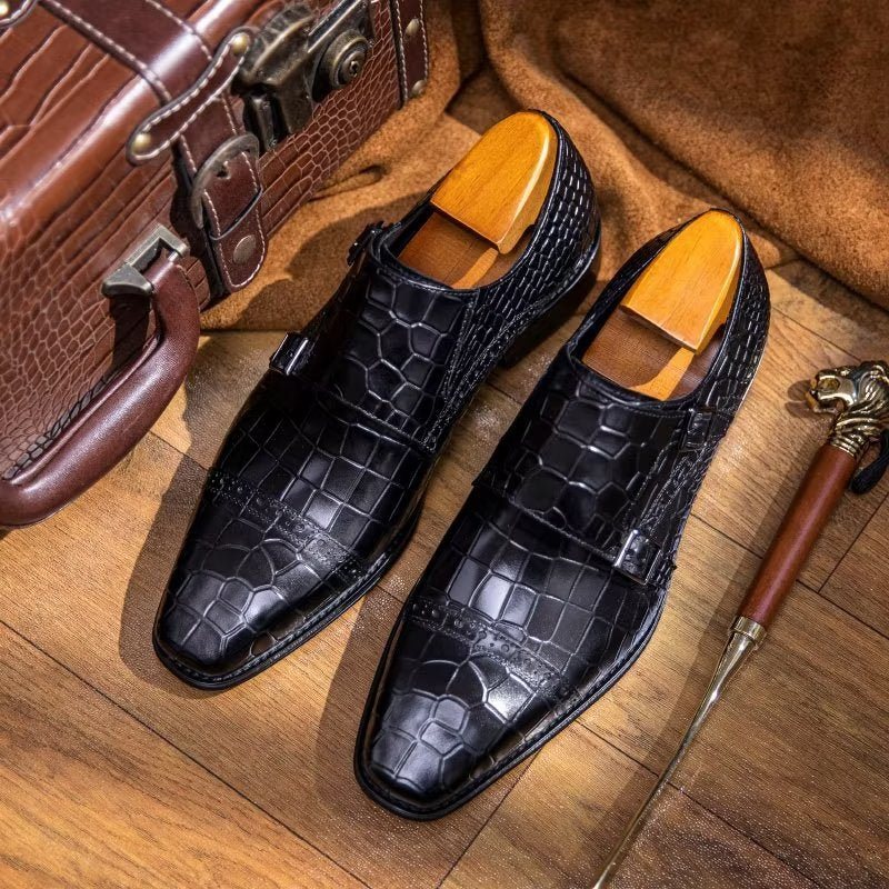 Ανδρικά Επίσημα Παπούτσια Φόρεμα Monkstraps - Μαύρο 