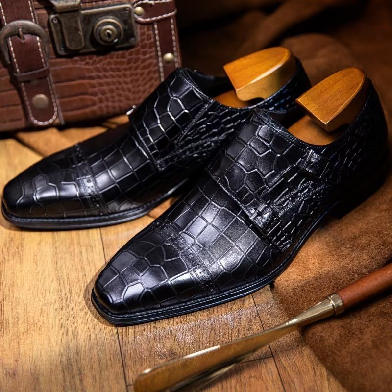 Ανδρικά Επίσημα Παπούτσια Φόρεμα Monkstraps - Μαύρο 