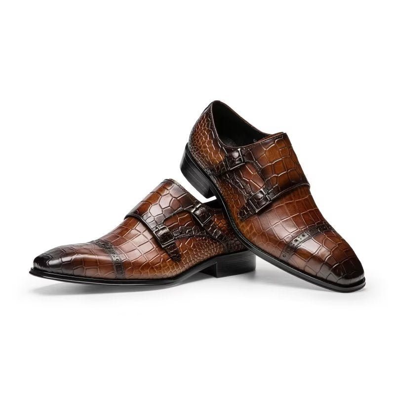 Ανδρικά Επίσημα Παπούτσια Φόρεμα Monkstraps - Καφές