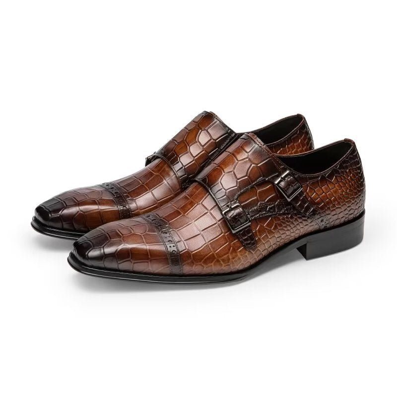 Ανδρικά Επίσημα Παπούτσια Φόρεμα Monkstraps - Καφές