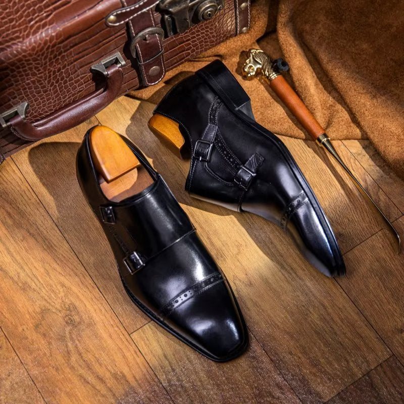 Ανδρικά Επίσημα Παπούτσια Φόρεμα Monkstraps - Μαύρο 