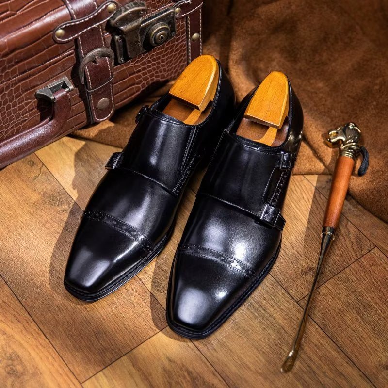 Ανδρικά Επίσημα Παπούτσια Φόρεμα Monkstraps - Μαύρο 