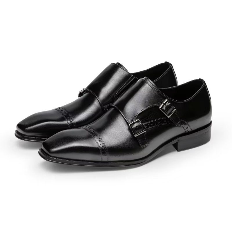 Ανδρικά Επίσημα Παπούτσια Φόρεμα Monkstraps - Μαύρο 