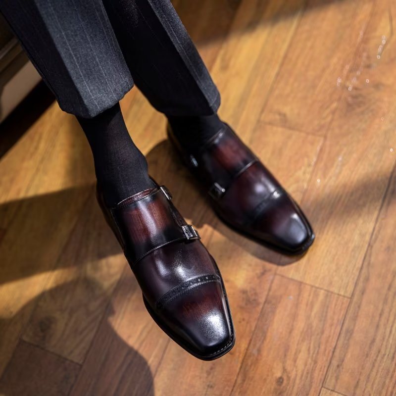 Ανδρικά Επίσημα Παπούτσια Φόρεμα Monkstraps - Καφές