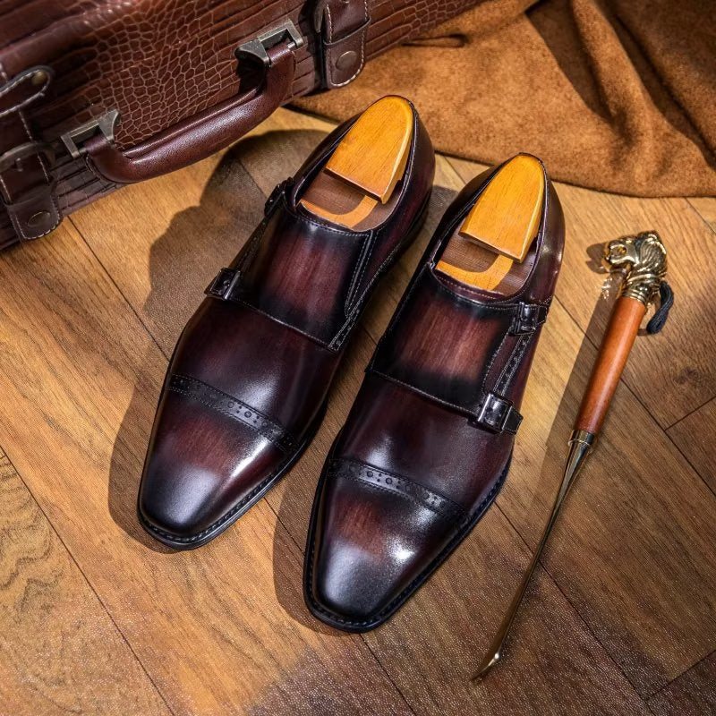 Ανδρικά Επίσημα Παπούτσια Φόρεμα Monkstraps - Καφές