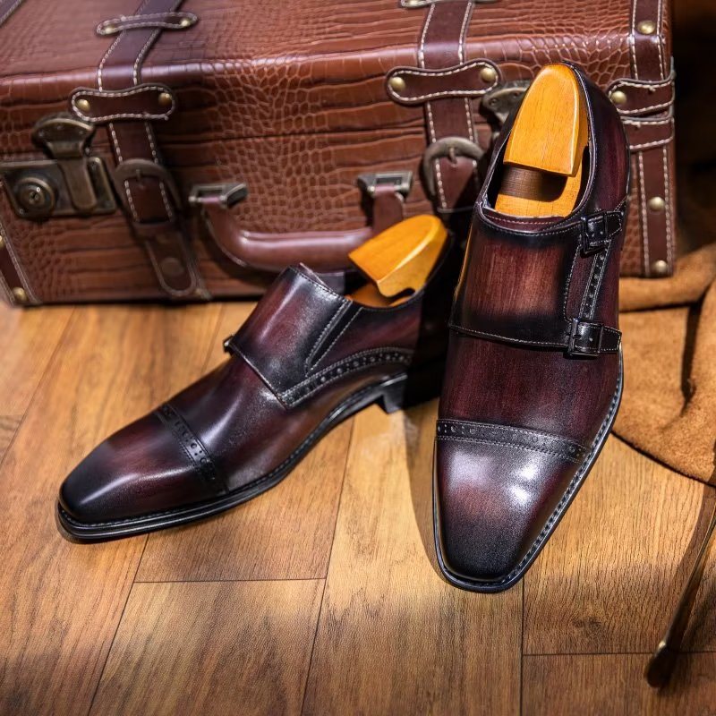 Ανδρικά Επίσημα Παπούτσια Φόρεμα Monkstraps - Καφές