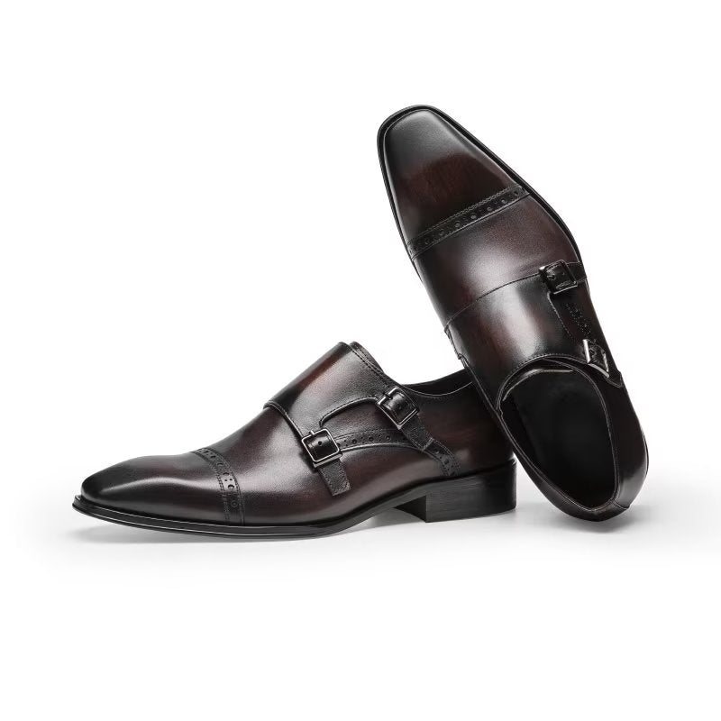 Ανδρικά Επίσημα Παπούτσια Φόρεμα Monkstraps - Καφές