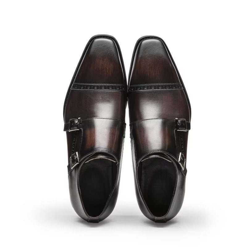 Ανδρικά Επίσημα Παπούτσια Φόρεμα Monkstraps - Καφές