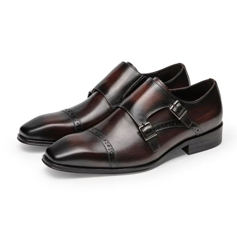 Ανδρικά Επίσημα Παπούτσια Φόρεμα Monkstraps - Καφές