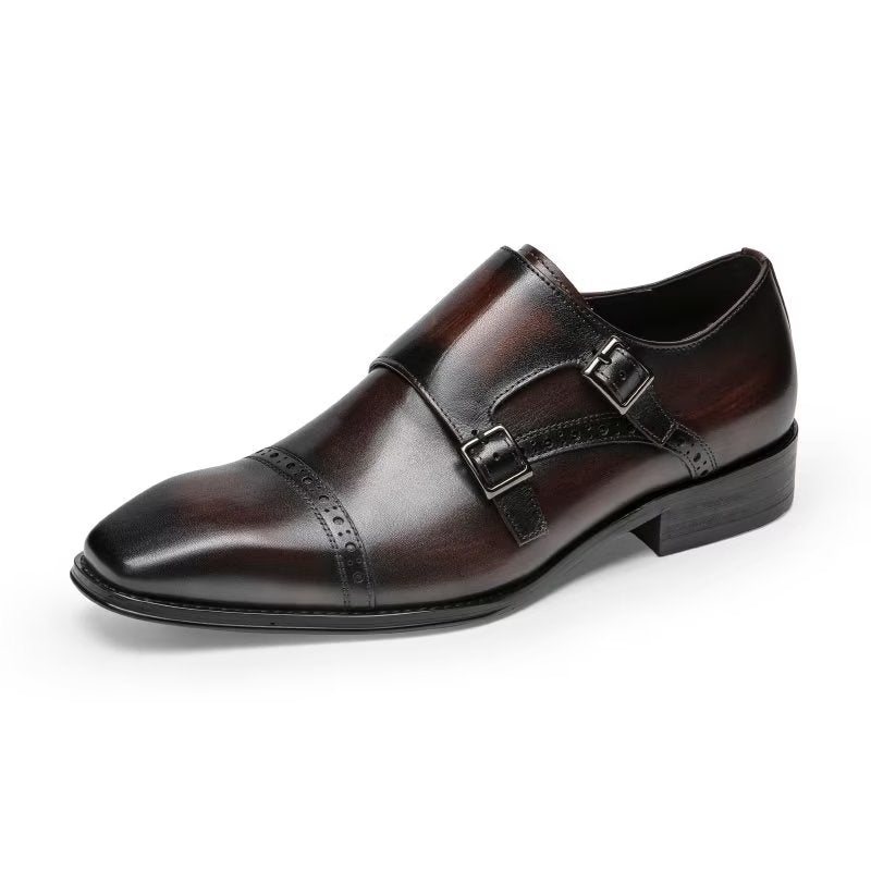 Ανδρικά Επίσημα Παπούτσια Φόρεμα Monkstraps - Καφές