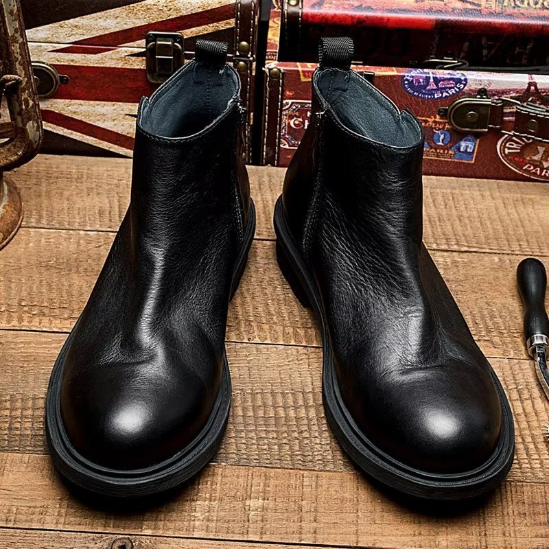 Ανδρικά Μποτάκια Chic Slip On Ankle Boots - Μαύρο 