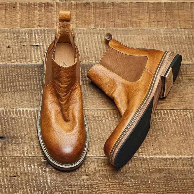 Ανδρικά Μποτάκια Κομψά Equine Slip On Ankle Booties - Καφές