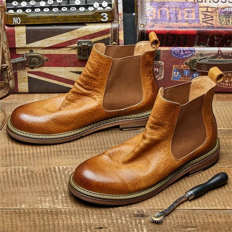 Ανδρικά Μποτάκια Κομψά Equine Slip On Ankle Booties - Καφές