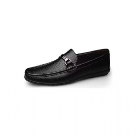 Ανδρικά Παπούτσια Casual Chic Pu Slip-on Μοκασίνια Με Μεταλλικό Στυλ