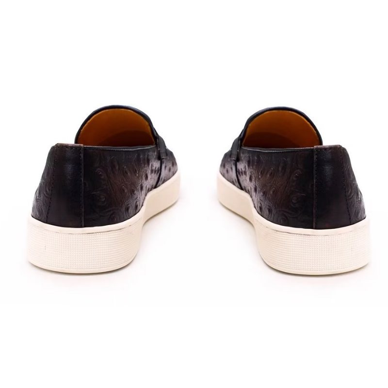 Ανδρικά Παπούτσια Casual Exotic Leather Chic Slip-on - Καφές