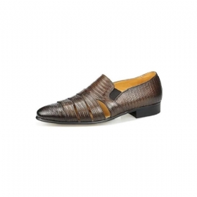 Ανδρικά Παπούτσια Casual Exotic Metal Toe Slip-on Loafers