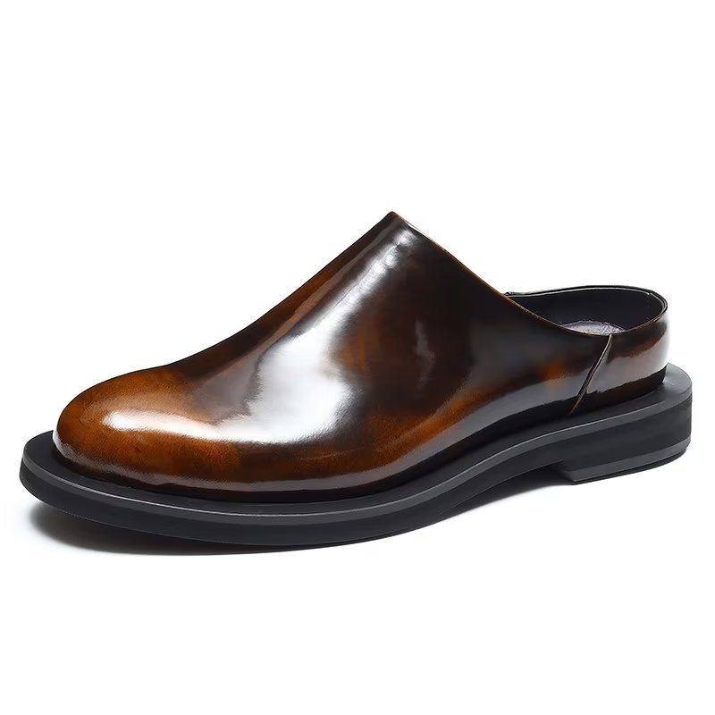 Ανδρικά Παπούτσια Casual Lavish Δερμάτινα Slip-ons - Καφές