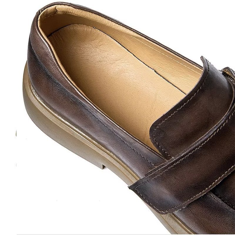 Ανδρικά Παπούτσια Casual Lavish Δερμάτινα Slip-ons Η Απόλυτη Αναβάθμιση Στυλ - Καφές