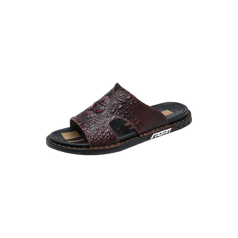 Ανδρικά Παπούτσια Casual Luxecroco Summer Chic Slip On Slides - Κόκκινο