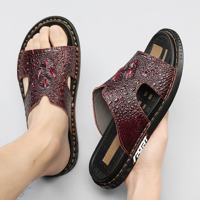 Ανδρικά Παπούτσια Casual Luxecroco Summer Chic Slip On Slides - Κόκκινο