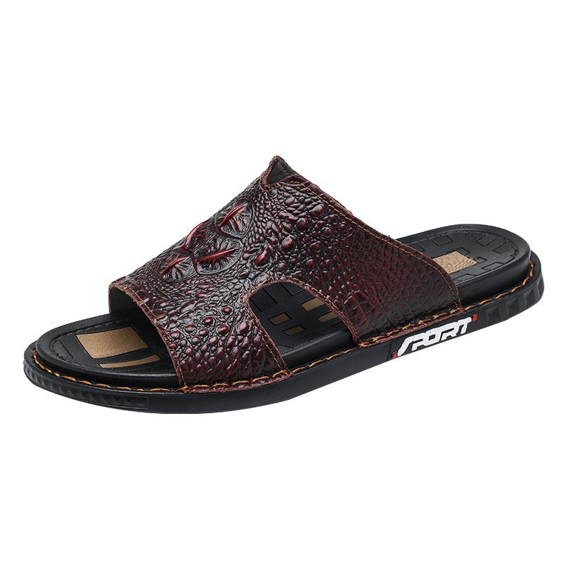 Ανδρικά Παπούτσια Casual Luxecroco Summer Chic Slip On Slides - Κόκκινο