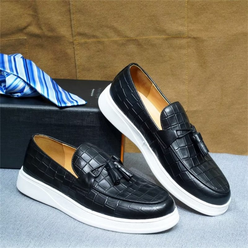 Ανδρικά Παπούτσια Casual Modish Slip-ons - Μαύρο