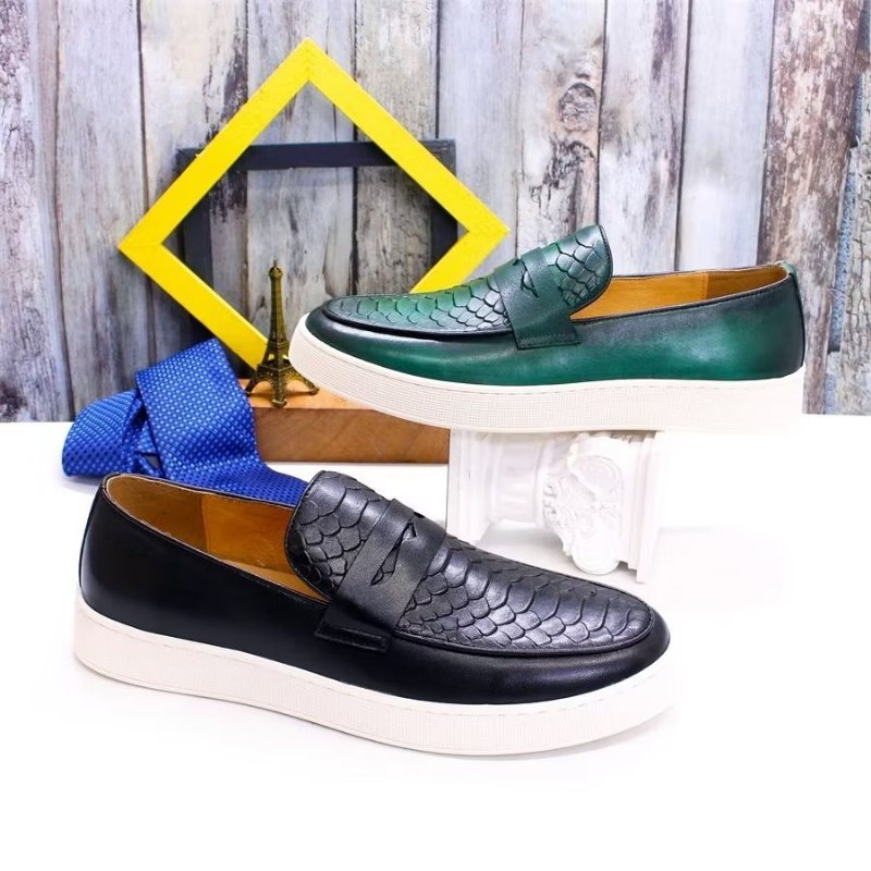 Ανδρικά Παπούτσια Casual Slip-on - Μαύρο