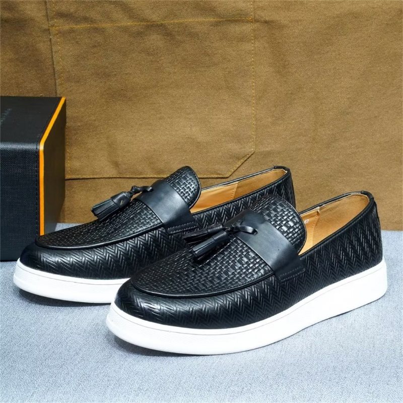 Ανδρικά Παπούτσια Casual Slip-on Elegance - Μαύρο