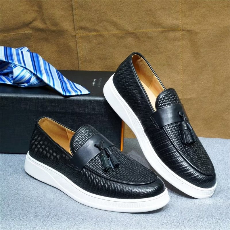 Ανδρικά Παπούτσια Casual Slip-on Elegance - Μαύρο