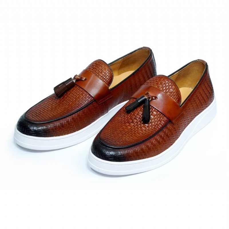 Ανδρικά Παπούτσια Casual Slip-on Elegance - Καφέ