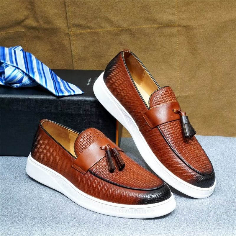 Ανδρικά Παπούτσια Casual Slip-on Elegance - Καφέ