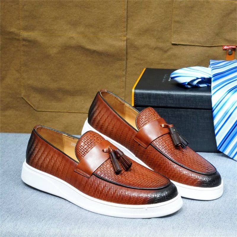 Ανδρικά Παπούτσια Casual Slip-on Elegance - Καφέ