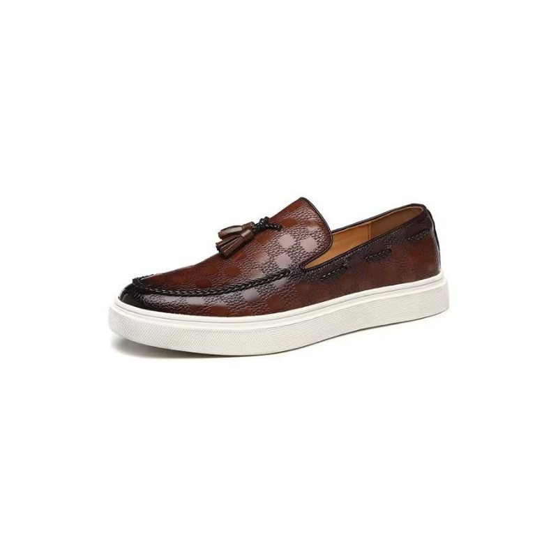 Ανδρικά Παπούτσια Casual Slip-on Platform Tassel - Καφέ