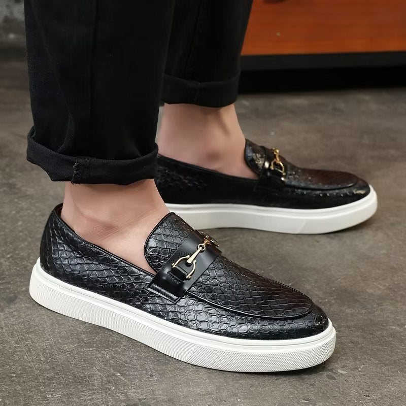 Ανδρικά Παπούτσια Casual Slip-on Πλατφόρμας - Μαύρο