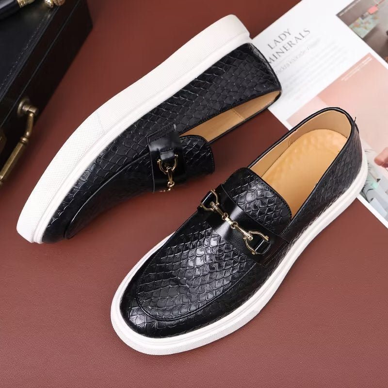 Ανδρικά Παπούτσια Casual Slip-on Πλατφόρμας - Μαύρο