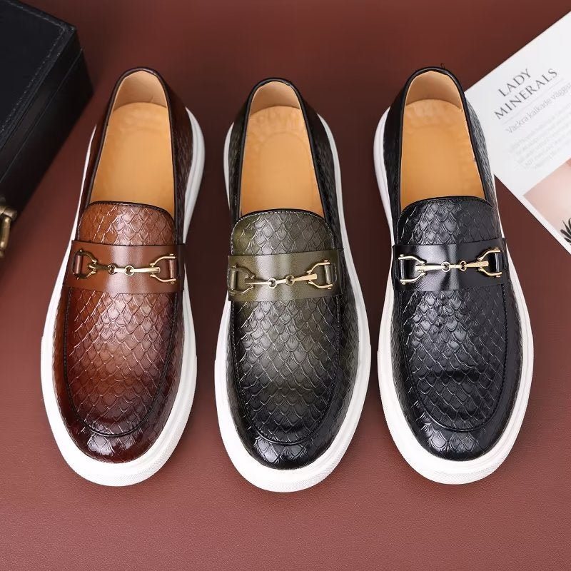 Ανδρικά Παπούτσια Casual Slip-on Πλατφόρμας - Μαύρο