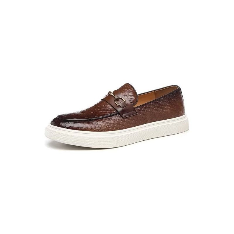 Ανδρικά Παπούτσια Casual Slip-on Πλατφόρμας - Καφέ